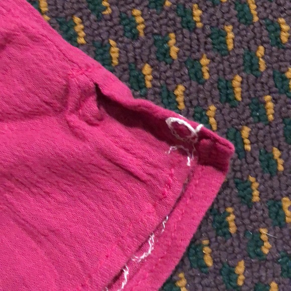 Boho red cotton embroidered cami top - Picture 8 of 14